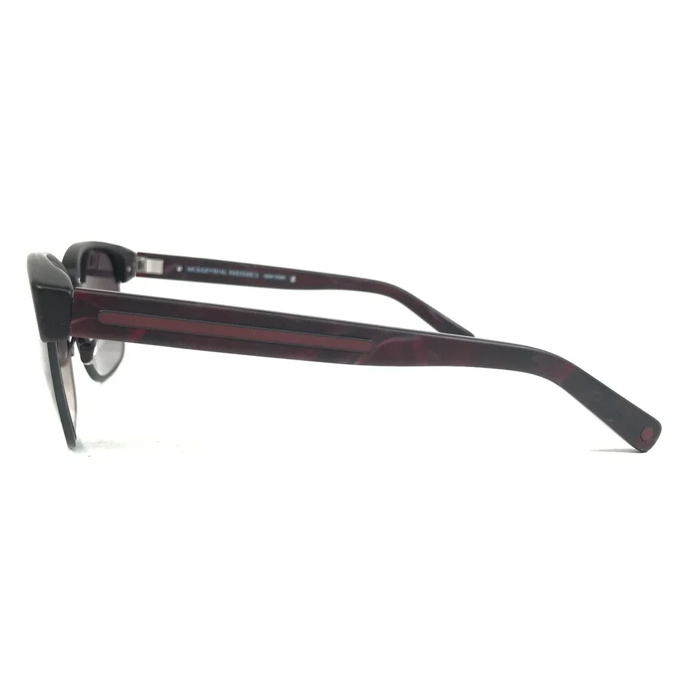 Morgenthal Frederics Sunglasses 816 ADRIAN Large Black Matte Red Horn Frames